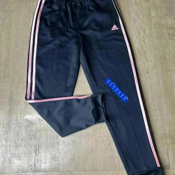 adidas Other - Adidas joggers, black with pink stripes, Large, NWT